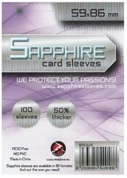100 Bustine protettive Sapphire formato 59x86mm