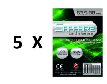 SOTTOCOSTO: 5 pacchi da 100 Bustine protettive Sapphire formato 63,5x88mm