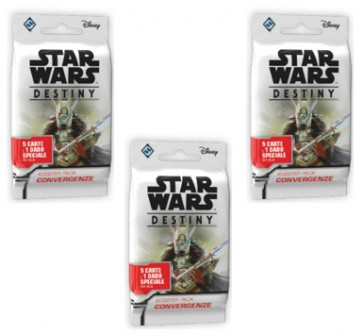 SOTTOCOSTO: 3x Star Wars Destiny Booster Pack Convergenze