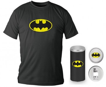 T-Shirt Dc Comics Batman Logo Black Boy Deluxe (Taglia Small)