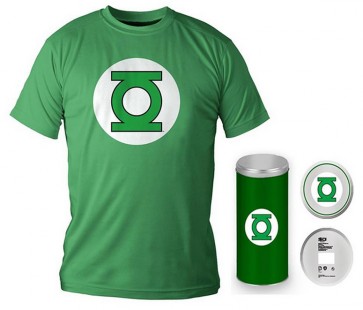 T-Shirt Dc Comics Green Lantern Logo Green Boy Deluxe (Taglia Extra Large - XL)