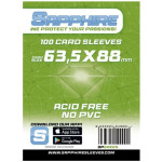 100 Bustine protettive Sapphire formato 63,5x88mm