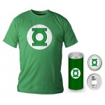 T-Shirt Dc Comics Green Lantern Logo Green Boy Deluxe (Taglia Large)