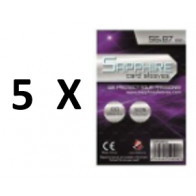 SOTTOCOSTO: 5 pacchi da 100 Bustine protettive Sapphire formato 56x87mm