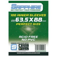 100 Bustine protettive Sapphire formato 63,5x88mm