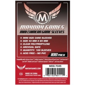 100 Bustine protettive Mini Chimera Mayday formato 43x65mm