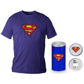 T-Shirt Dc Comics Superman Logo Blue Boy Deluxe (Taglia Large)